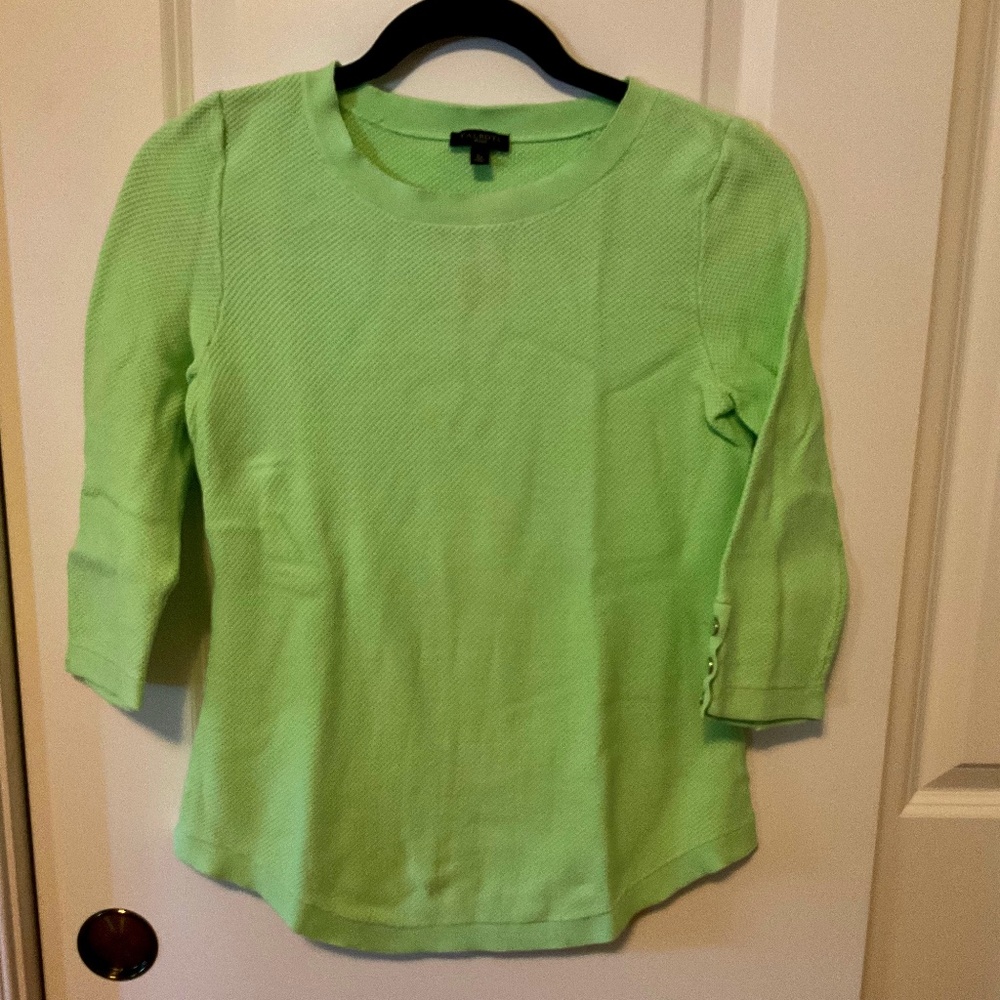 Talbots Petite XS Green Sweater